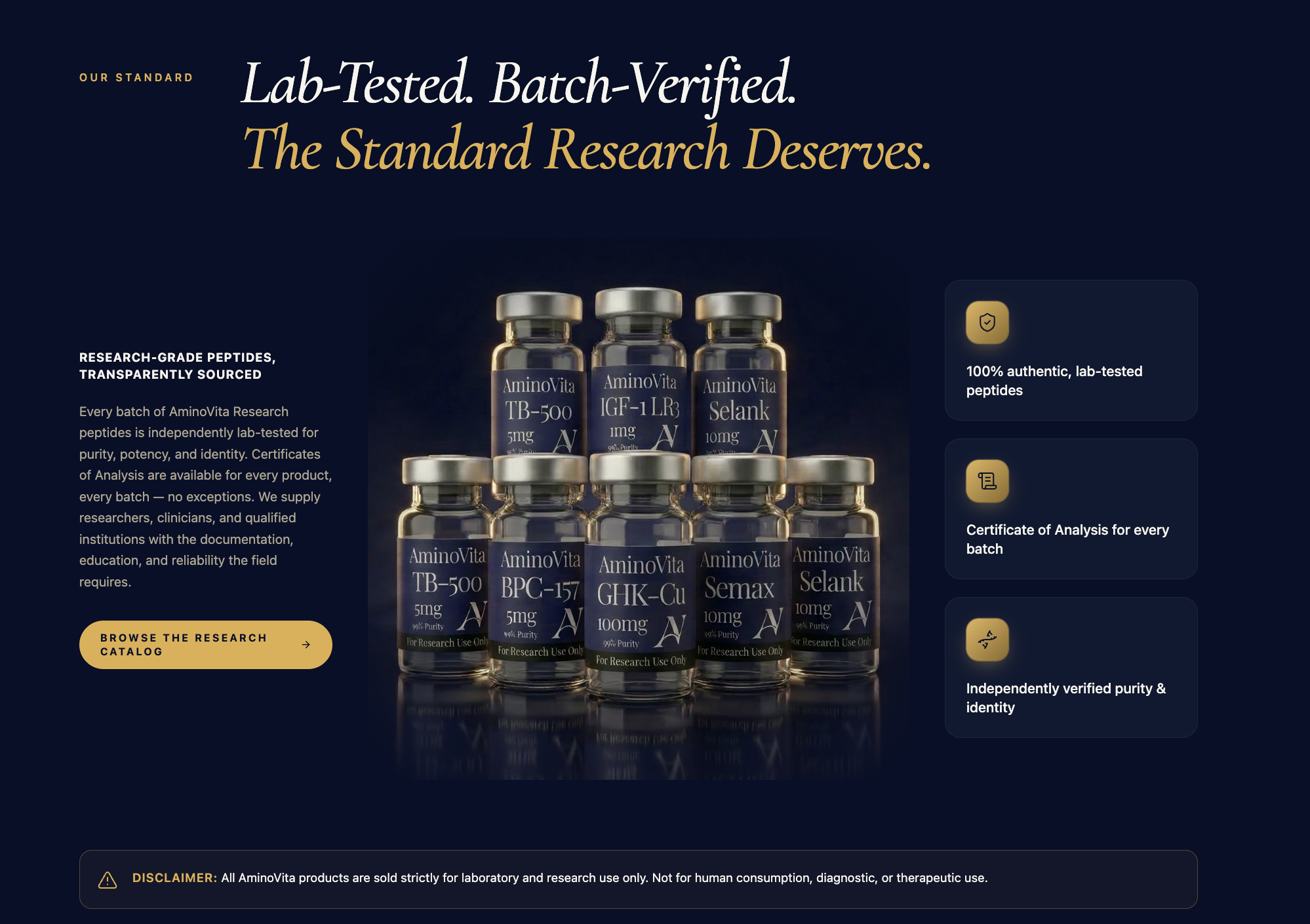 Lab-tested, batch-verified peptides — independently verified purity and identity